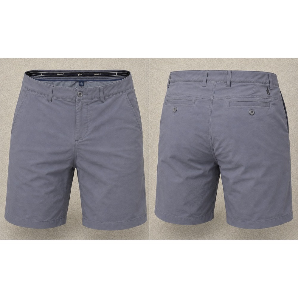 Johnnie O Shorts Men 40 Gray Mulligan Prep Stretch Golf Flat Front Costal Chinos